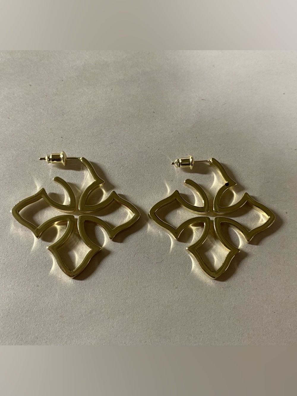 Natalie Wood Designs Grace Cross Hoop Earrings.